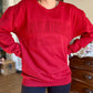 Embossed Arkansas sweatshirt- red