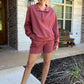 Luxe Knit Scalloped Shorts - rosewood