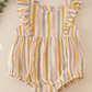 Girls stripe ruffle bubble