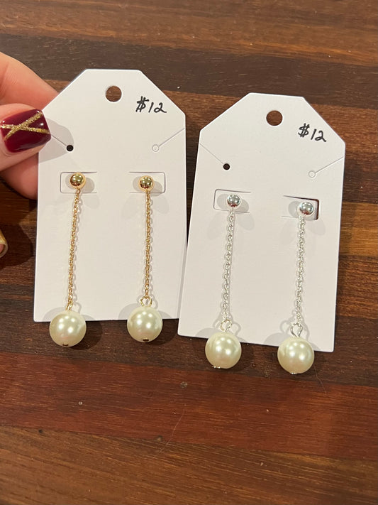 Pearl drop earrings