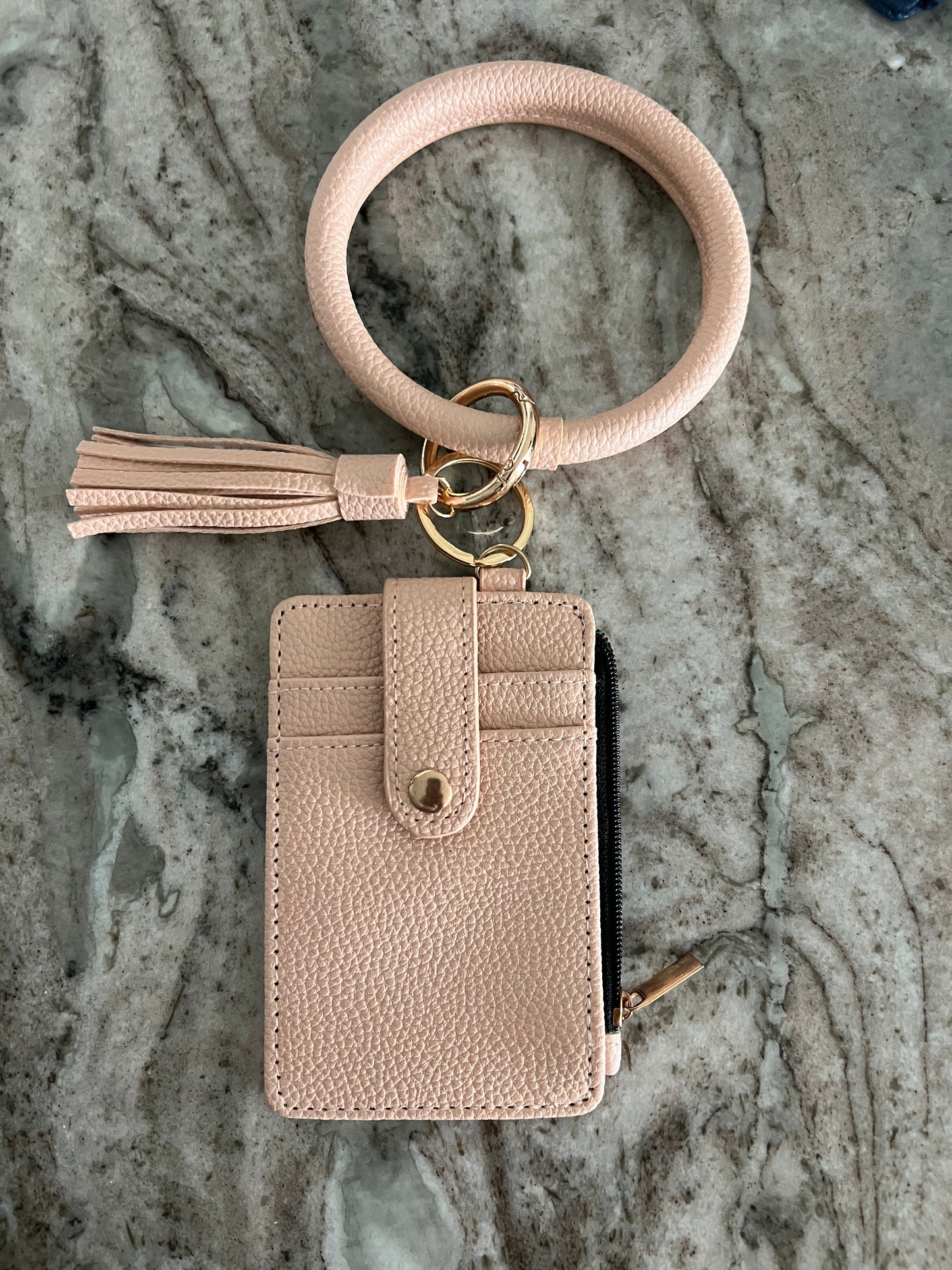 Wristlet keychain wallet