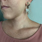 Disco beaded earrings- gray