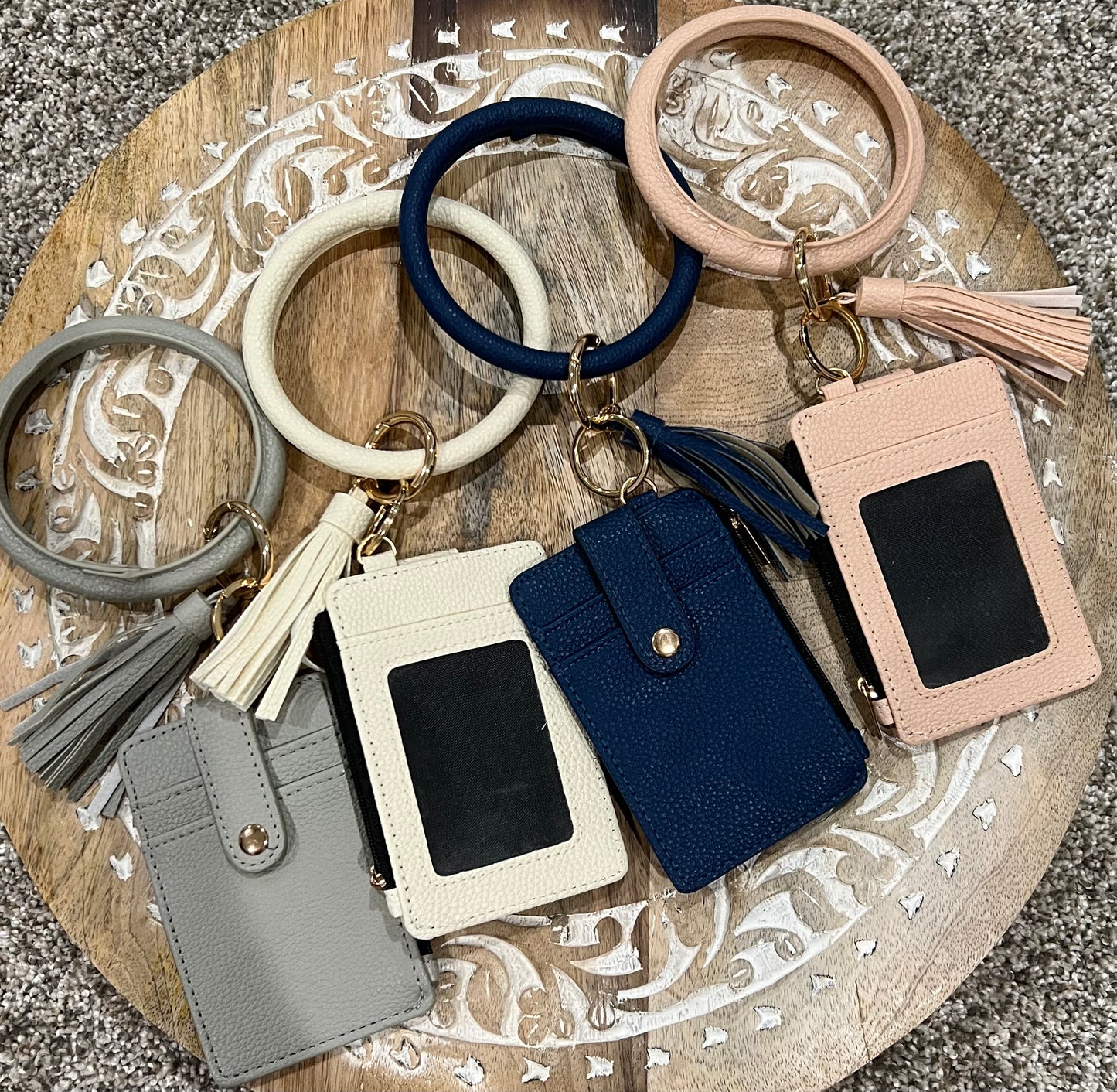 Wristlet keychain wallet